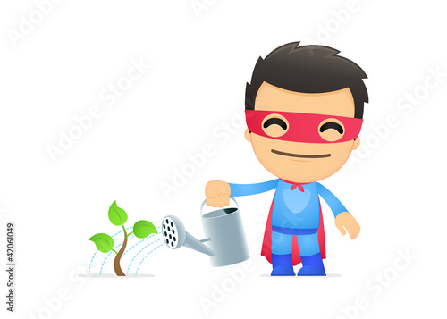 Vector: funny cartoon superhero funny cartoon superhero