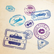 Vector set grunge stamps
