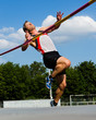 Hochspringer im Absprung