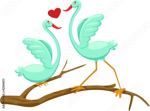 Vektor: couple of birds couple of birds