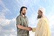 Arabic Muslim businessman person shaking hands