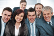 Photo: Closeup business group of six Closeup business group of six
