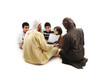 Photo: Teacher with children using laptop Teacher with children using laptop