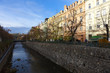 Baroque townhouses line river  in Carlsbad (Karlovy Vary)
