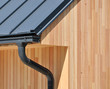 Wooden facade, house construction