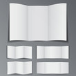 Vector: Set of different folded paper booklet Set of different folded paper booklet