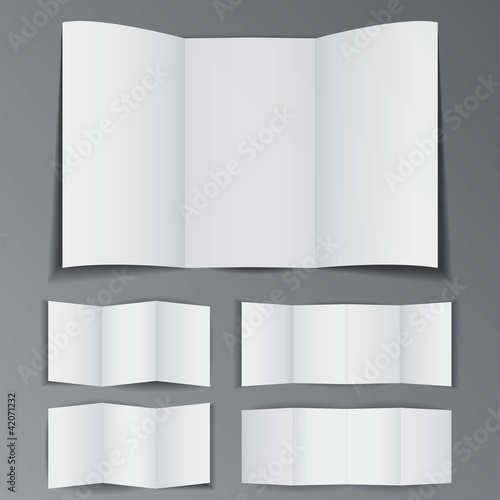 Vector: Set of different folded paper booklet Set of different folded paper booklet