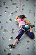 Girl doing rock climbing