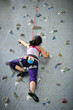 Girl doing rock climbing