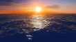 Ocean fly sunset