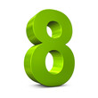Number 8 3d render illustration