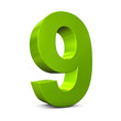 Number 3d render illustration