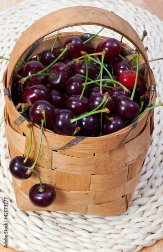 Photo: Cherris in a basket Cherris in a basket