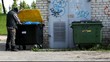 Video: Tramp digging in dumpster and get a bottle Tramp digging in dumpster and get a bottle
