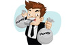 Vector: business man work make money illustration vector business man work make money illustration vector