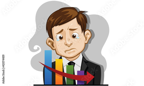 Vector: business man fail unhappy illustration vector business man fail unhappy illustration vector