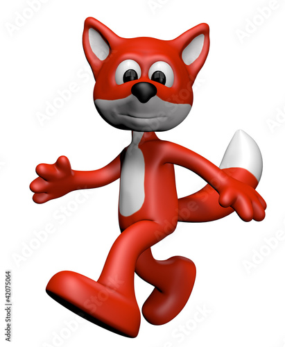 Illustration: laufender fuchs laufender fuchs