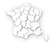 Map of France isolated on white