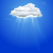 Rays coming out of cloud