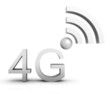 Illustration: 4G Symbol in 3D - Weiß 4G Symbol in 3D - Weiß