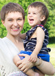Young mother with son