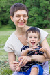 Young mother with son