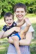 Young mother with son