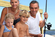 Family at the pier