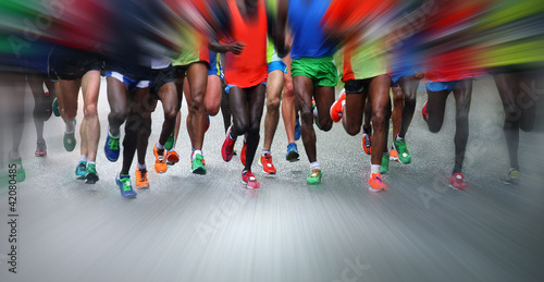 Photo: Marathon runners Marathon runners