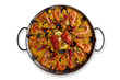 Isolated Traditional Spanish Paella