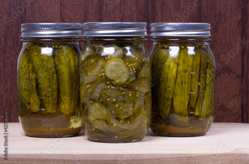 Photo: Jars of fresh preserved pickles Jars of fresh preserved pickles