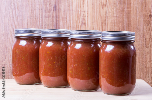 Photo: Tomato sauce in mason jars Tomato sauce in mason jars