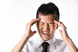 Man holding his head in distress