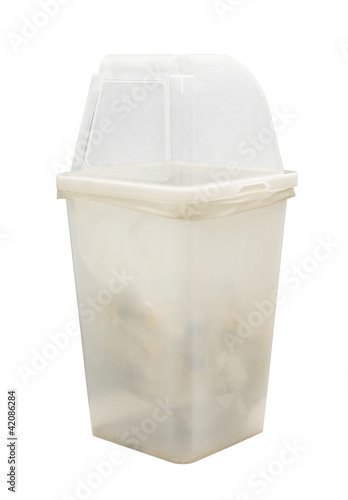 Photo: Recycle Bin isolated on white background Recycle Bin isolated on white background