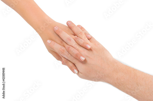 Foto: Man and woman hands Man and woman hands