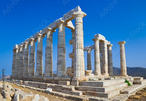 Foto: Poseidon Temple at Cape Sounion near Athens, Greece Poseidon Temple at Cape Sounion near Athens, Greece