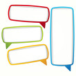 Colorful speech bubble frames.