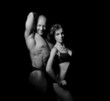 man and a woman in the gym