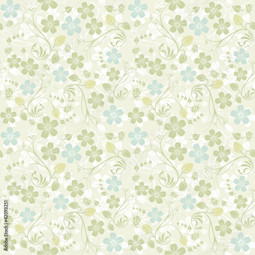 Vetor: Flower seamless pattern Flower seamless pattern