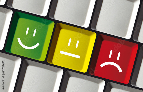 Illustration: Positiv, neutral oder negativ bewerten Positiv, neutral oder negativ bewerten