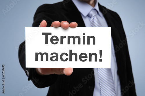 Foto: Termin machen! Termin machen!