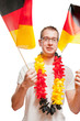 Deutschlandfan schwenkt Faehnchen