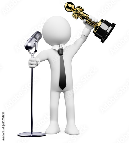 Illustration: 3d white people. Oscar 3d white people. Oscar