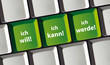 ich will! - ich kann! - ich werde!