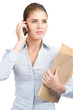 Business woman on cell phone