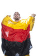 man with the flag of germany