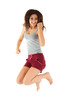 Foto: young woman jumping young woman jumping