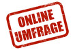 Grunge Stempel rot ONLINE UMFRAGE