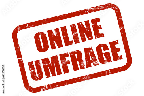 Illustration: Grunge Stempel rot ONLINE UMFRAGE Grunge Stempel rot ONLINE UMFRAGE