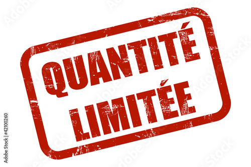 Illustration: Grunge Stempel rot QUANTITÉ LIMITÉE Grunge Stempel rot QUANTITÉ LIMITÉE